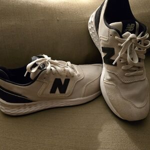 New Balance White and Black Sneakers